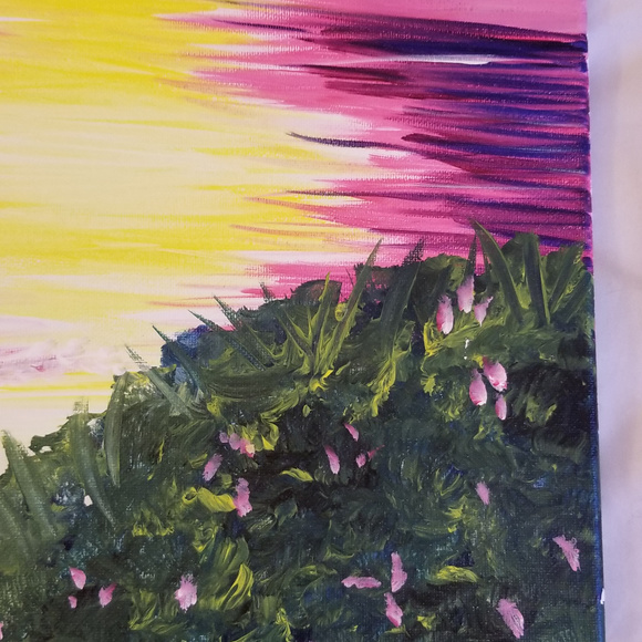 NWT Painting Pink Sunset 16"x20" - Picture 5 of 8